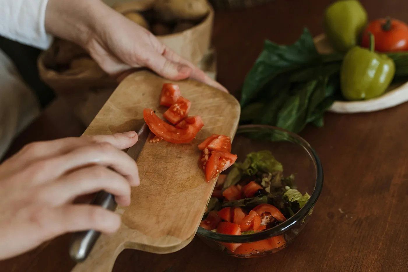 Préparation de repas sains